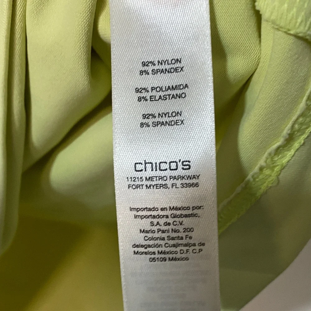 Chico’s Lime Green Tank Top - Picture 3 of 5